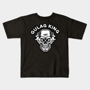 Gulag King Funny Video Games Smoking Skull Kids T-Shirt